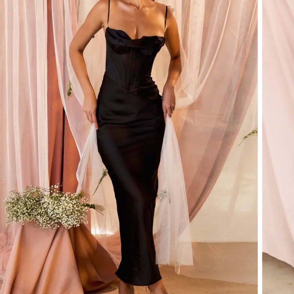 ✨ NWT House of CB Charmaine Corset Dress in black